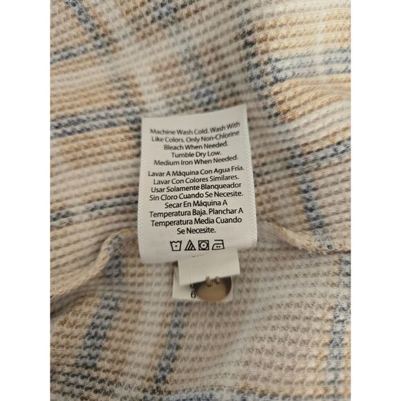 Terra & Sky Plaid Top Women 4X 28-30W Yellow Cotton NWOT - Picture 6 of 7